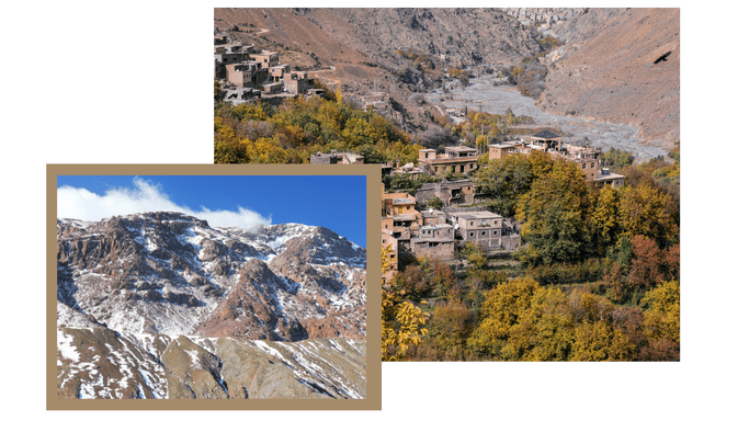Las montañas de Imlil y Atlas son lugares para ver y visitar