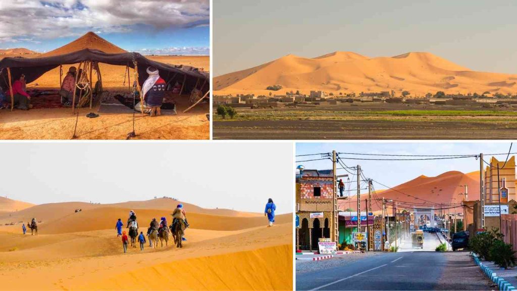 Merzouga in one of the best Morocco Sahara desert Tours