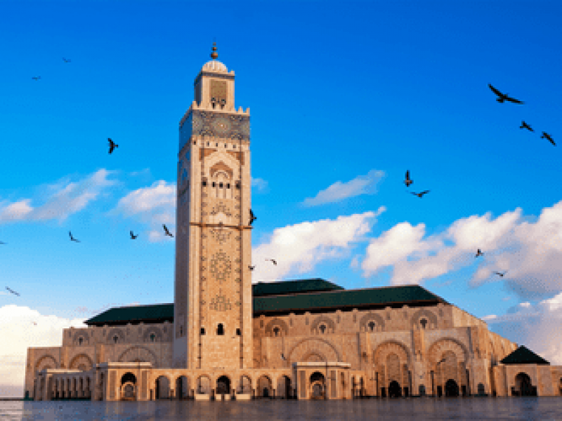 Casablanca Hassan II mosque in 2 days to Marrakech